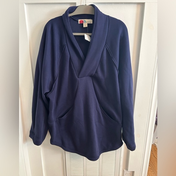 Free People Beach Marguerite Navy Pullover blazer - Picture 4 of 8